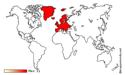 Localisation géographique des membres du forum BH