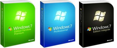 les différentes boites de Windows 7