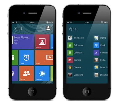 Un air de Windows 8 sur iPhone