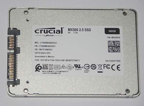 Test du SSD Crucial MX500 de 500 Go