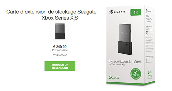 Les cartes d'extension Seagate pour Xbox Series X