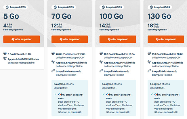 Bon Plan : 5 à 130 Go de DATA pour ces forfaits 4G en promo | Bhmag  Bon Plan : 5 à 130 Go de DATA pour ces forfaits 4G en promo