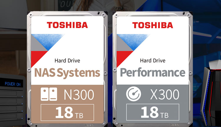 Les disques durs Toshiba N300 et X300 grimpent à 18 To !