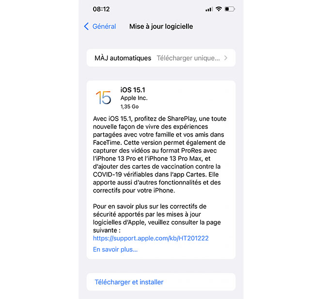 La version 15.1 d'iOS et iPadOS est disponible | Bhmag La version 15.1 d'iOS et iPadOS est disponible