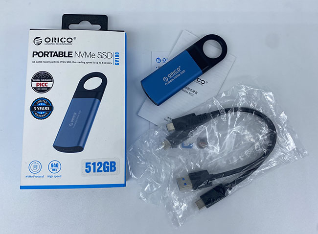 Test du SSD portable Orico GV100 de 512 Go | Bhmag  Test du SSD portable Orico GV100 de 512 Go