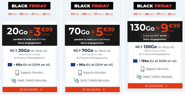 Black Friday : des forfaits 4G avec 200 ou 300 Go de DATA | Bhmag  Black Friday : des forfaits 4G avec 200 ou 300 Go de DATA