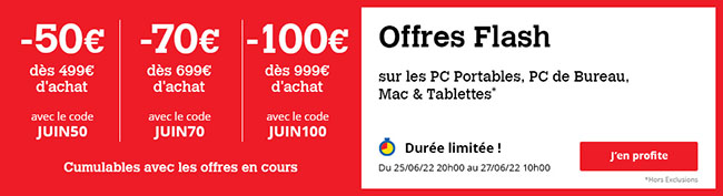 Soldes : Darty offre de 50 à 100€ sur les PC et tablettes | Bhmag  Soldes : Darty offre de 50 à 100€ sur les PC et tablettes