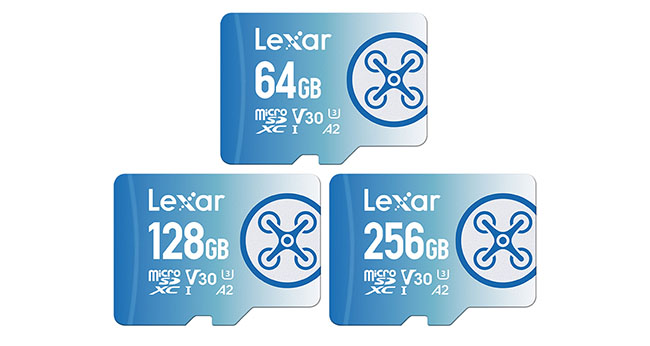  Lexar Fly : une micro SDXC pour drones et caméras embarquées