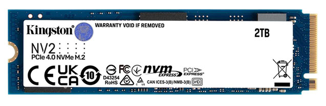  Kingston lance le NV2 : un SSD PCIe 4.0 d'entrée de gamme