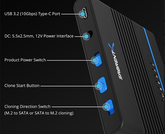  Adaptateur Sabrent pour connecter et cloner tous les disques