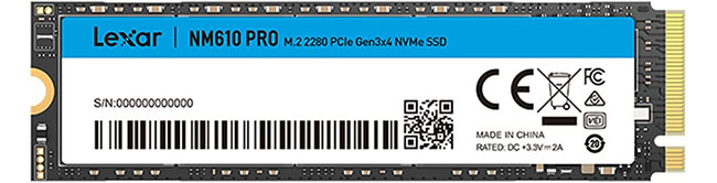  Bon Plan : SSD M.2. Lexar NM610 Pro de 2 To chute à 89,99€