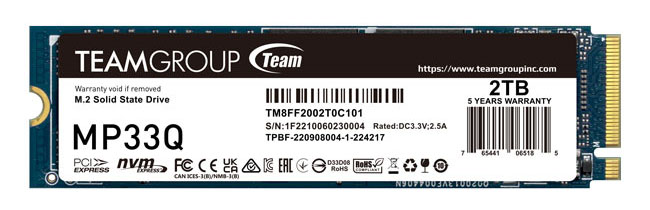 Team Group annonce le MP33Q : un SSD M.2. PCIe 3.0 QLC | Bhmag Team Group annonce le MP33Q : un SSD M.2. PCIe 3.0 QLC