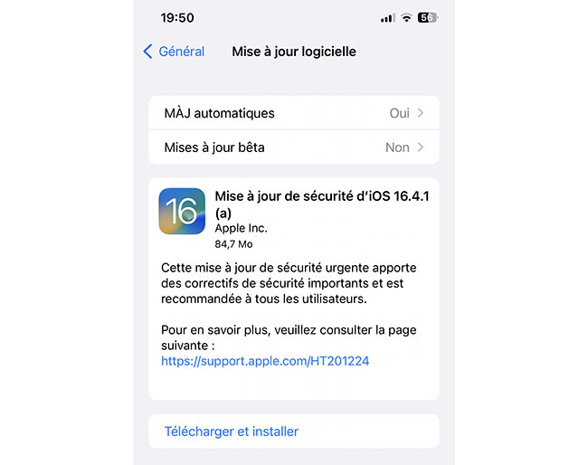 Apple publie une mise à jour de sécurité urgente pour iOS