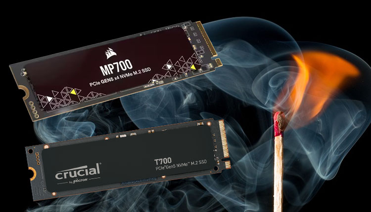 Crucial T700 4To Gen5 NVMe M.2 SSD avec dissipateur thermique