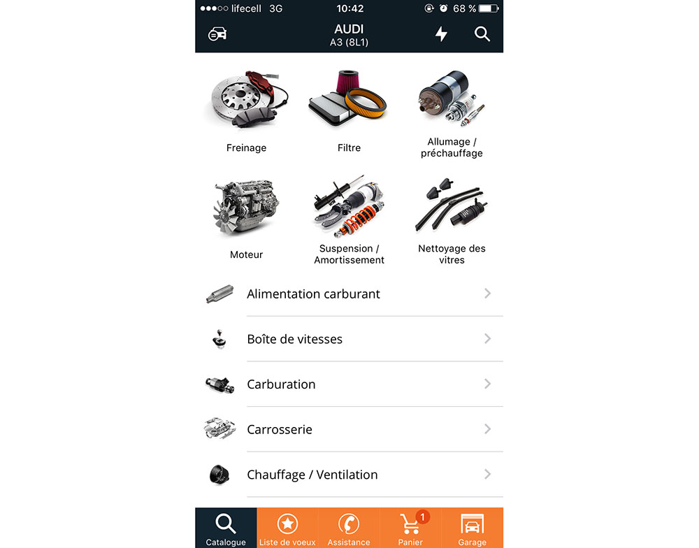 autodoc L'application mobile AUTODOC peut aider chaque utilisateur et permet d'accéder au catalogue de produits intuitif et illustré