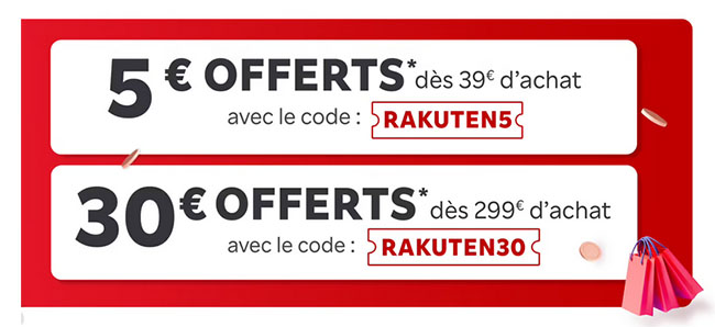 Bon Plan : Rakuten offre 5€ ou 30€ de réduction aujourd'hui | Bhmag  Bon Plan : Rakuten offre 5€ ou 30€ de réduction aujourd'hui