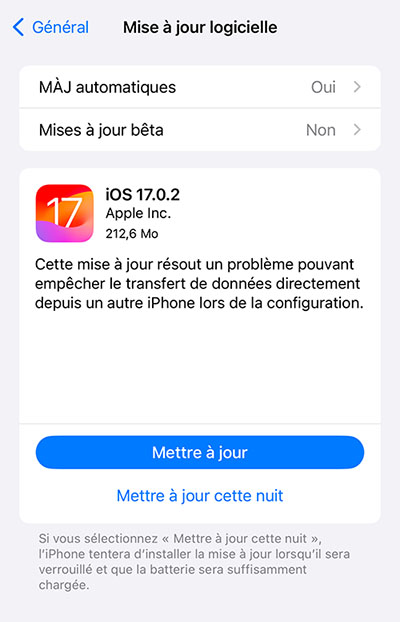 Apple déploie iOS 17.0.2 pour ses terminaux mobiles | Bhmag iOS 17.0.2