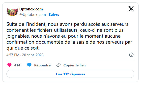 Pourquoi le site Uptobox est inaccessible ? (maj4) | Bhmag uptobox