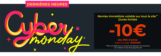 Cyber Monday : CDiscount vous offre 10€ de réduction | Bhmag Cyber Monday : CDiscount vous offre 10€ de réduction