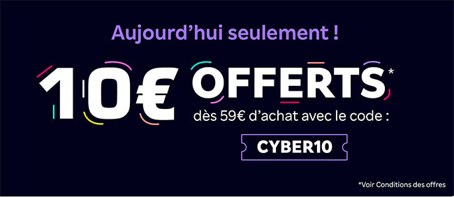 Cyber Monday : Rakuten offre 10€ de remise dès 59€ d'achats | Bhmag Cyber Monday : Rakuten offre 10€ de remise dès 59€ d'achats