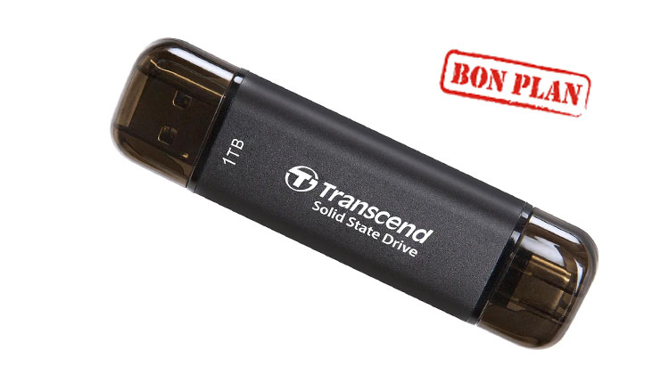 Vente flash : SSD portable Transcend ESD310C de 1 To à 79€
