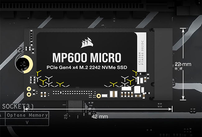 Corsair lance le MP600 Micro : un SSD M.2. au format 2242 | Bhmag Corsair lance le MP600 Micro : un SSD M.2. au format 2242