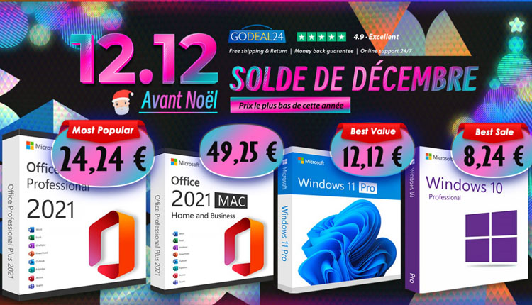 Office 2021 et Windows 11 dès 10€ durant les promos de Noël