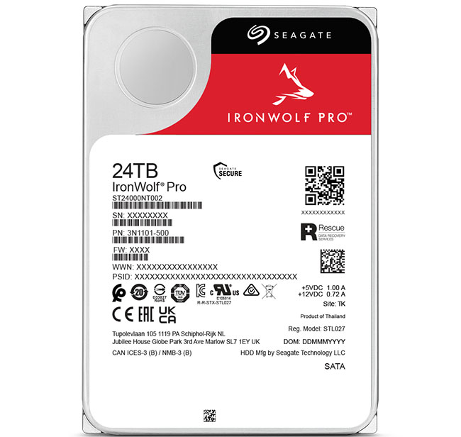  Seagate dégaine une version 24 To du disque dur IronWolf Pro