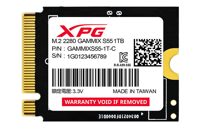 XPG Gammix S55 : un SSD M.2. taillé pour le Steam Deck | Bhmag XPG Gammix S55 : un SSD M.2. taillé pour le Steam Deck