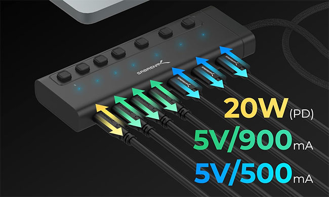 Sabrent propose un nouveau hub avec 7 ports USB | Bhmag Sabrent propose un nouveau hub avec 7 ports USB
