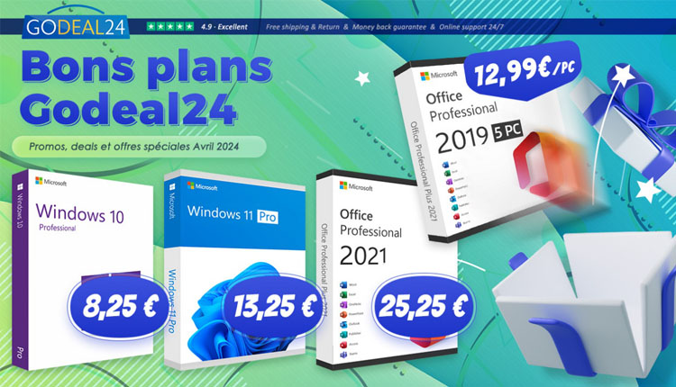 Promos d’avril : Microsoft Office 2021 dès 15€ et Windows avec 90% de remise