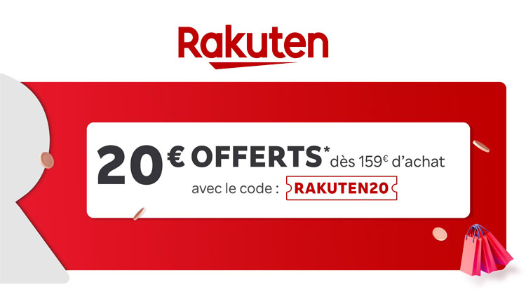 Bon Plan : Rakuten vous offre 20€ de réduction ce jour