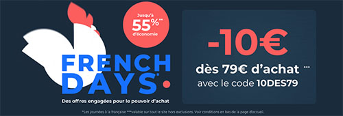 French Days : CDiscount vous offre 10€ de réduction | Bhmag French Days : CDiscount vous offre 10€ de réduction