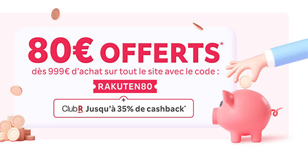 Bon Plan : obtenez 80€ de réduction sur Rakuten ! | Bhmag Bon Plan : obtenez 80€ de réduction sur Rakuten !