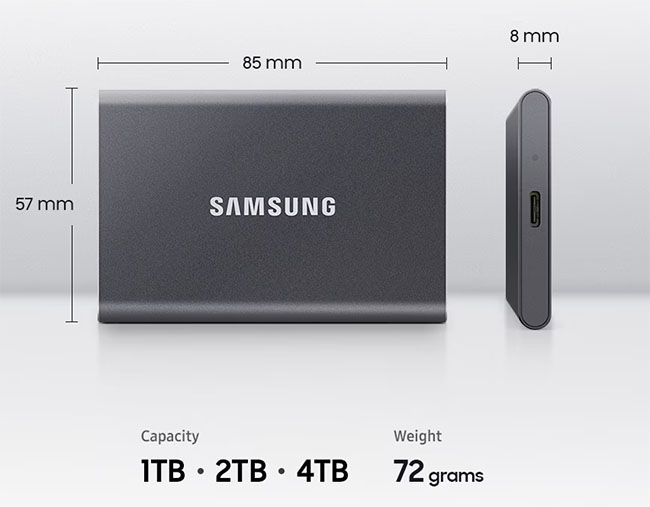 Le SSD portable Samsung T7 offre maintenant 4 To de stockage | Bhmag Le SSD portable Samsung T7 offre maintenant 4 To de stockage
