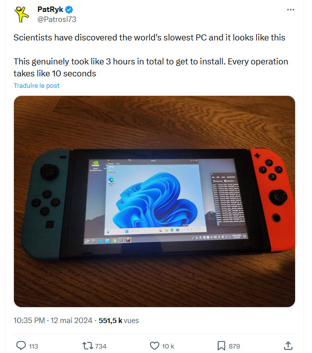 Insolite : il installe Windows 11 sur la Nintendo Switch | Bhmag Insolite : il installe Windows 11 sur la Nintendo Switch