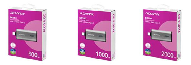  ADATA SC750 : un petit SSD portable pour PC et smartphones