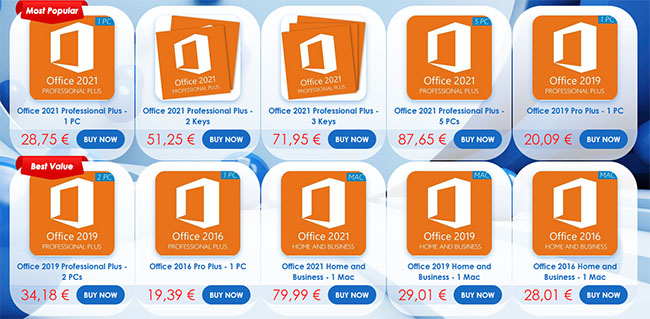  Microsoft Office 2021 et Windows 11 dès 10€ chez Godeal24