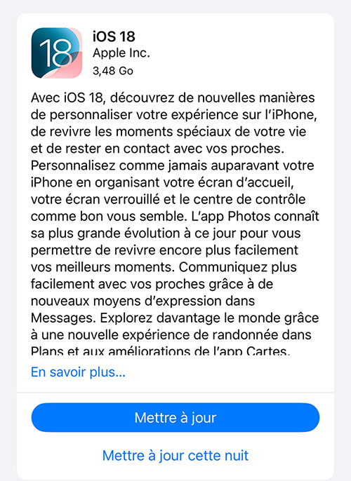 iOS 18 est dispon en téléchargement : la liste des nouveautés | Bhmag iOS 18 est dispon en téléchargement : la liste des nouveautés