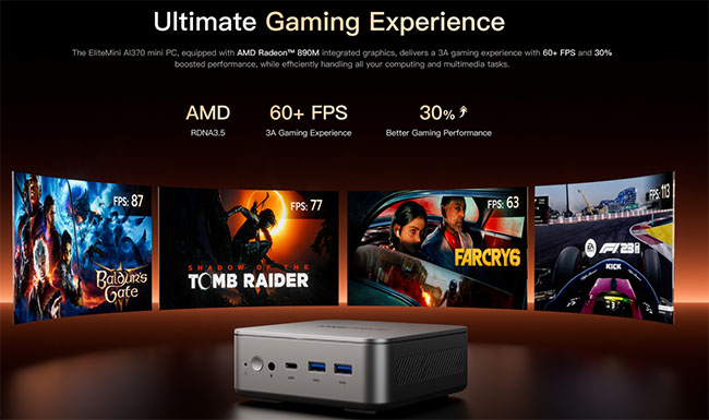  Minisforum dévoile un mini pc performant : l'EliteMini AI370