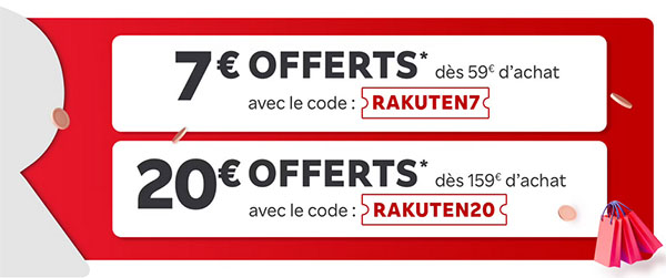Bon Plan : double dose de codes promos chez Rakuten | Bhmag Bon Plan : double dose de codes promos chez Rakuten