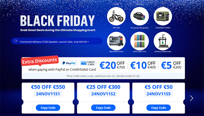 Black Friday : Geekbuying dégaine 13 codes promos | Bhmag Black Friday : Geekbuying dégaine 13 codes promos