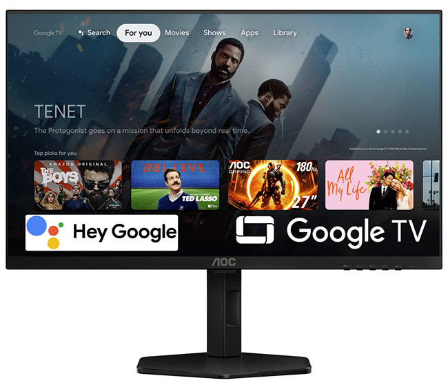 AOC Q27G4XY : un écran gaming 27" avec Google TV intégré | Bhmag AOC Q27G4XY : un écran gaming 27" avec Google TV intégré
