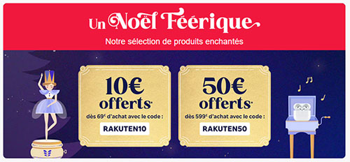 A l'approche des fêtes, Rakuten offre 10€ ou 50€ de remise | Bhmag  A l'approche des fêtes, Rakuten offre 10€ ou 50€ de remise
