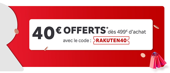  Bon Plan : Rakuten vous offre 40€ de remise sur tout le site