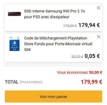 SSD Samsung 990 Pro 2 To acheté, carte PS Store 50€ offerte | Bhmag  SSD Samsung 990 Pro 2 To acheté, carte PS Store 50€ offerte