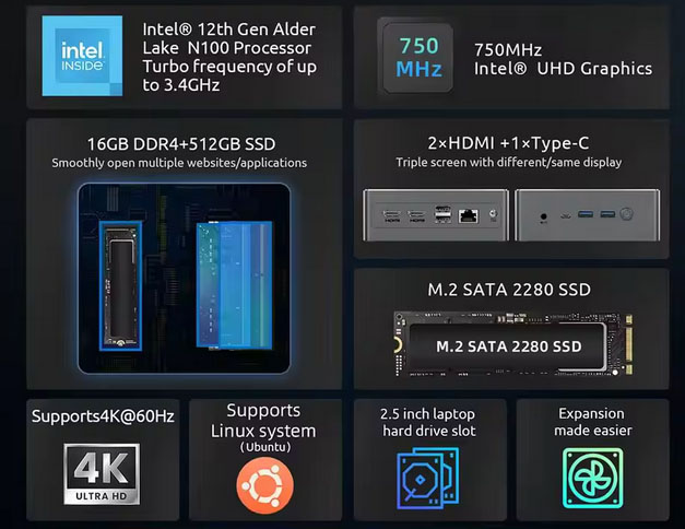 Vente flash : le mini pc BMAX B4 Plus (N100) chute à 118€ | Bhmag Vente flash : le mini pc BMAX B4 Plus (N100) chute à 118€