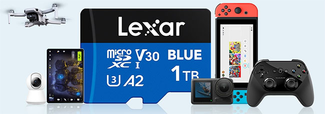  LEXAR Blue : une carte mémoire micro SDXC performante