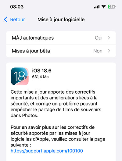 Les iPhone ont droit à une nouvelle mise à jour (iOS 18.6) | Bhmag  Les iPhone ont droit à une nouvelle mise à jour (iOS 18.6)