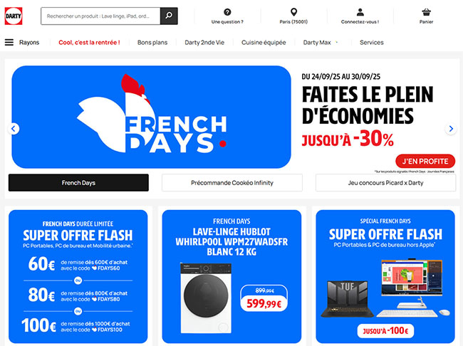 Promos de Darty pour les French Days c'est Darty mon kiki ! | Bhmag Promos de Darty pour les French Days c'est Darty mon kiki !